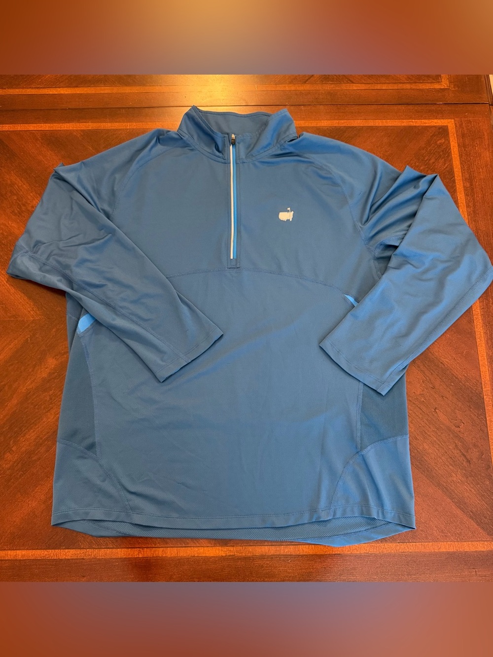 Men’s Masters Tech Active Blue Quarter-Zip Pullover with Masters Logo Size XL